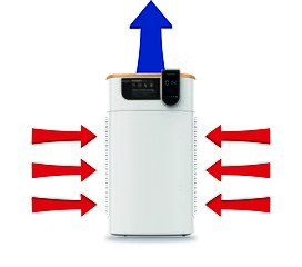 Funktionsschema eines Luftreinigers