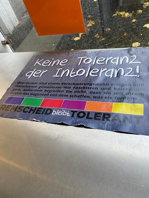 Propaganda der Organisation „Remscheid tolerant“