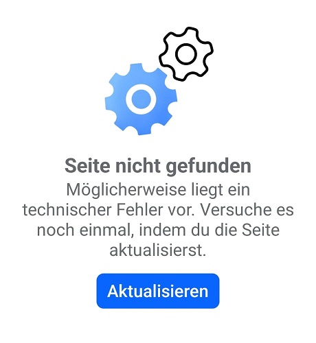 Fehlerfehlung von „Facebook“