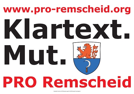 Plakat Klartext Mut PRO Remscheid (Wahlkampf 2025)
