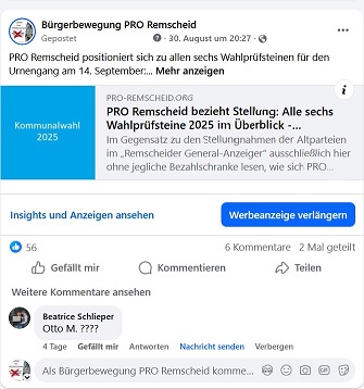 Beatrice Schlieper (Bündnis 90/Die Grünen) im September 2025 auf „Facebook“